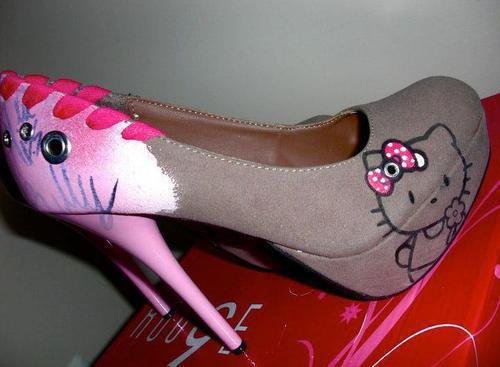 scarpe donna hello kitty con tacco